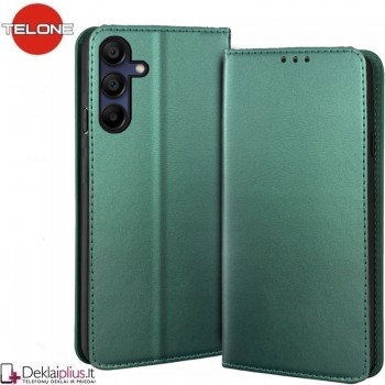 Telone dirbtinos odos atverčiamas dėklas - žalias (Samsung Galaxy A17/A18) Telone dirbtinos odos atverčiamas dėklas - žalias (Samsung Galaxy A17/A18)
